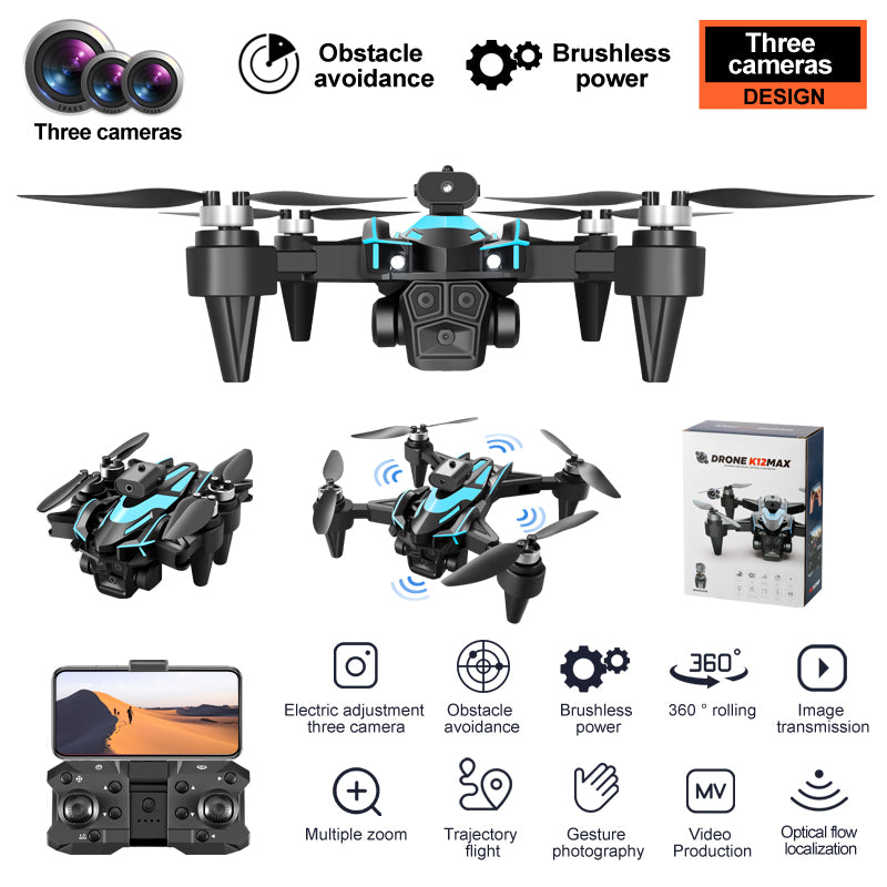 XKJ K12MAX Brushless Aircraft Obstacle Avoidance Optical Flow Positioning RC Drone with 1 Battery XKJ K12MAX Brushless Aircraft Obstacle Avoidance Optical Flow Positioning RC Drone with 1 Battery
